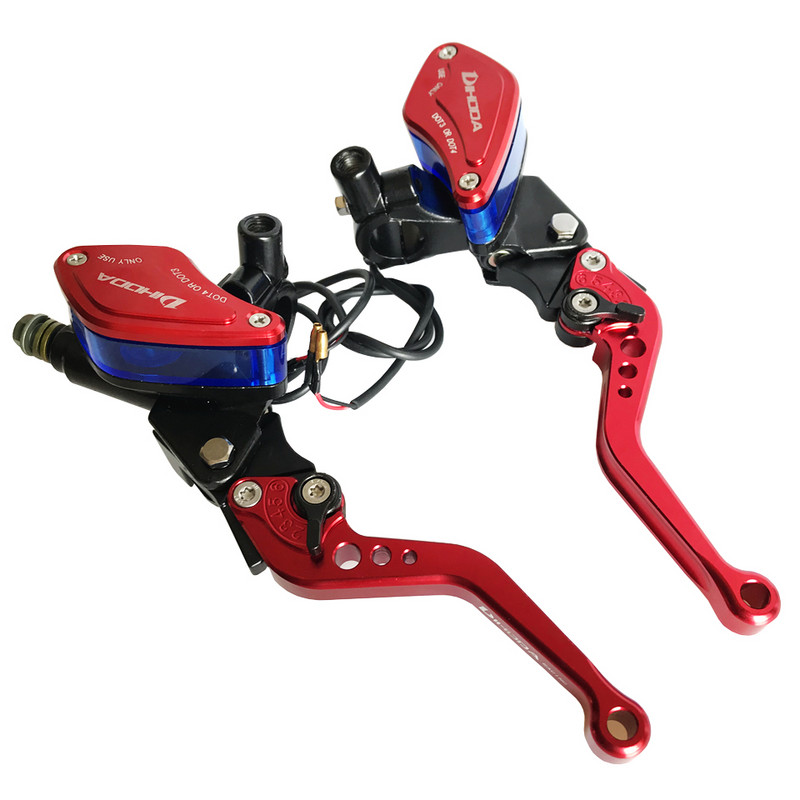 1 pár univerzálneho hlavného valca hydraulickej spojky pre motocykle, brzdového čerpadla pre Yamaha, Kawasaki, Suzuki, Honda, 22 mm, riadidlá 7/8''