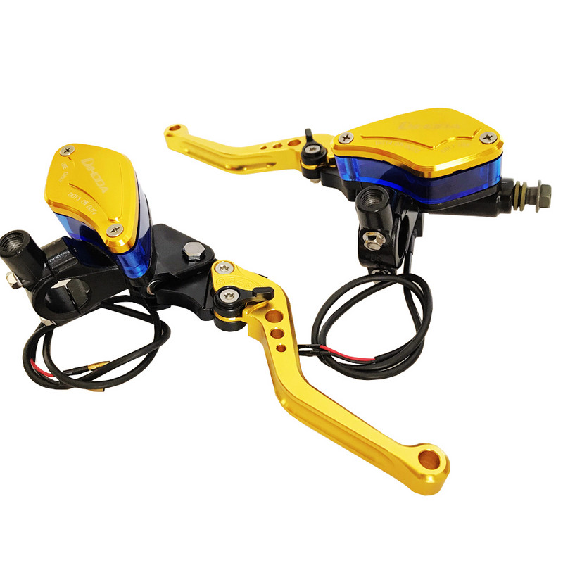 1 pár univerzálneho hlavného valca hydraulickej spojky pre motocykle, brzdového čerpadla pre Yamaha, Kawasaki, Suzuki, Honda, 22 mm, riadidlá 7/8''