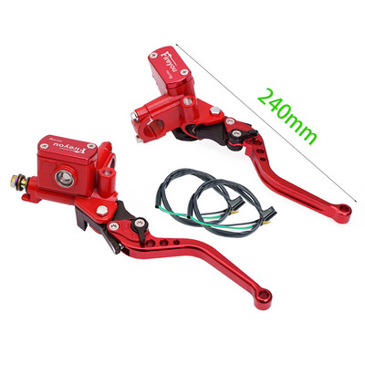 Páka spojky čerpadla motocykla, hydraulický hlavný valec, pretekársky bicykel 7/8" pre Yamaha Kawasaki, predná brzdová páka, čierna