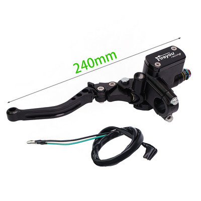 Páka spojky čerpadla motocykla, hydraulický hlavný valec, pretekársky bicykel 7/8" pre Yamaha Kawasaki, predná brzdová páka, čierna