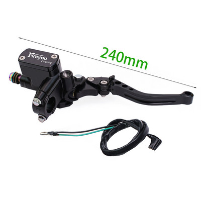 Páka spojky čerpadla motocykla, hydraulický hlavný valec, pretekársky bicykel 7/8" pre Yamaha Kawasaki, predná brzdová páka, čierna