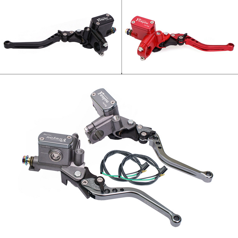 Páka spojky čerpadla motocykla, hydraulický hlavný valec, pretekársky bicykel 7/8" pre Yamaha Kawasaki, predná brzdová páka, čierna