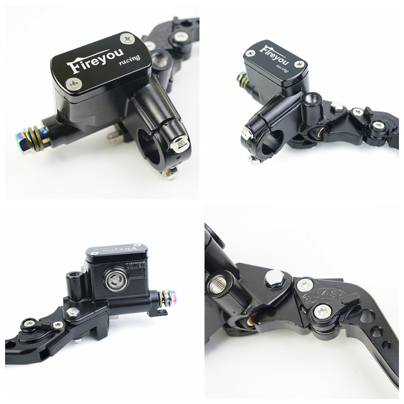 Páka spojky čerpadla motocykla, hydraulický hlavný valec, pretekársky bicykel 7/8" pre Yamaha Kawasaki, predná brzdová páka, čierna