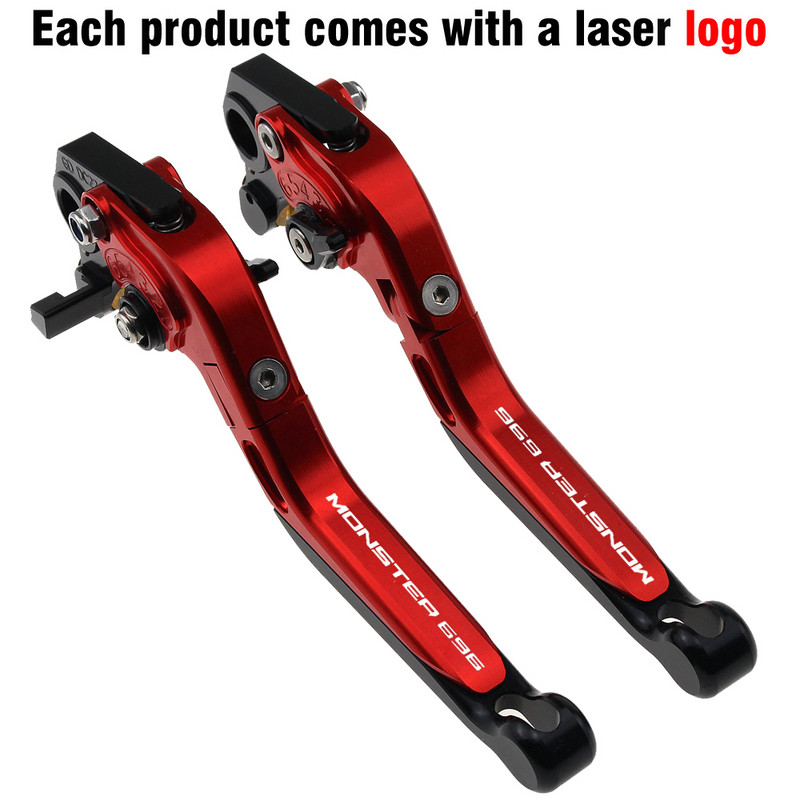 CNC LOGO brzdové a spojkové páky čierne pre DUCATI Monster 696 Monster696 2008-2014 motocyklové príslušenstvo
