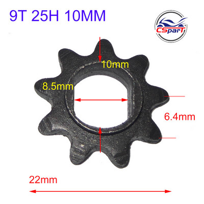 9 10 11 12 13 14 15 zubov 9T 10T 11T 12T 13T 14T 15T 25H oválne 10MM ozubené koleso Razor EVO IZIP 500W 800W 1000W motor pre kolobežku