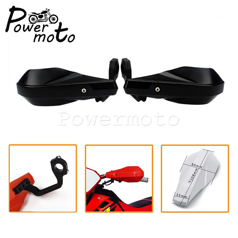 Univerzálne čierne chrániče rúk na motocykel, Dirt Bikes 22 mm 7/8" chrániče rúk, ochranné kryty pre Honda, Enduro, Kawasaki, Suzuki, Yamaha