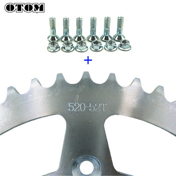 Πίσω γρανάζι OTOM Motorcycle 41/46/47/49/52T Steel Chain Plate για KTM EXC EXCF SX MX SXF XCW SMR 250 450 εξαρτήματα μοτοσυκλετών