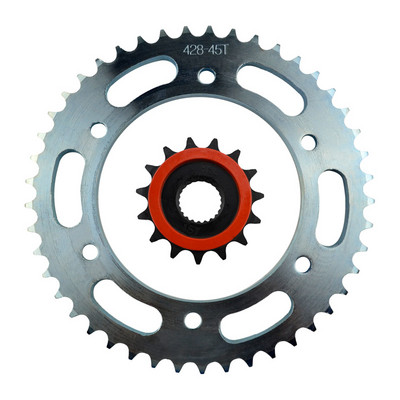 Sada ozubených kolies pre motocykel 15T vpredu a 45T vzadu, vhodná pre reťaz pohonu 428 pre YAMAHA XG250 Tricker XT250X Serrow 3C5 Japonsko JYM250 YBR250