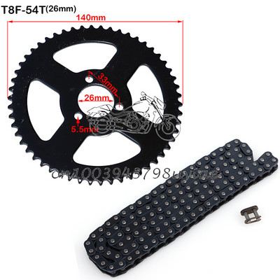 1 set 47cc 49cc T8F lanț 136 zale și 38 44 54 58 64 74 dinți pinion pentru mini moto ATV Quad 2 timpi piese de motor