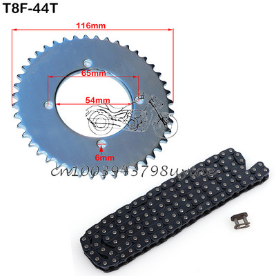 1 set 47cc 49cc T8F lanț 136 zale și 38 44 54 58 64 74 dinți pinion pentru mini moto ATV Quad 2 timpi piese de motor