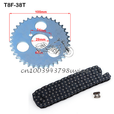 1 set 47cc 49cc T8F lanț 136 zale și 38 44 54 58 64 74 dinți pinion pentru mini moto ATV Quad 2 timpi piese de motor