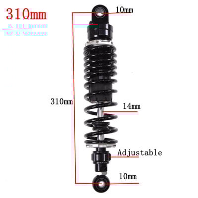 270 mm - 360 mm Viacero veľkostí zadného nastaviteľného tlmiča nárazov pre motocykle Honda, Yamaha, Kawasaki, Suzuki, zadné odpruženie