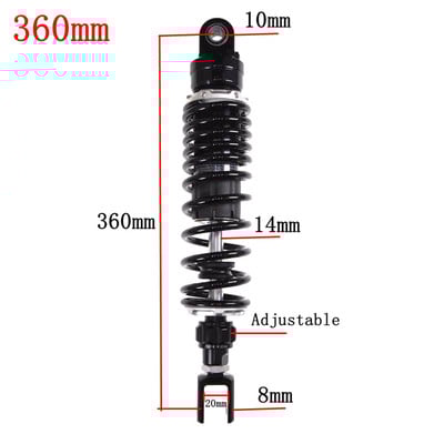 270 mm - 360 mm Viacero veľkostí zadného nastaviteľného tlmiča nárazov pre motocykle Honda, Yamaha, Kawasaki, Suzuki, zadné odpruženie