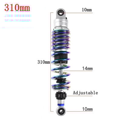 270 mm - 360 mm Viacero veľkostí zadného nastaviteľného tlmiča nárazov pre motocykle Honda, Yamaha, Kawasaki, Suzuki, zadné odpruženie