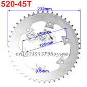 Reťaze 520 43T/45T/47T/49T Ozubené kolesá, zadné a zadné ozubené koleso, vhodné pre motokáry, štvorkolky, terénne motocykle.
