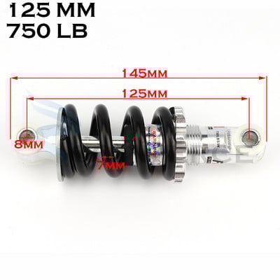 90MM 100MM 125MM 150MM 180MM 190MM 200MM șoc suspensie spate pentru 47cc 49CC Super Minimoto ATV Quad scuter electric Pocket Bik