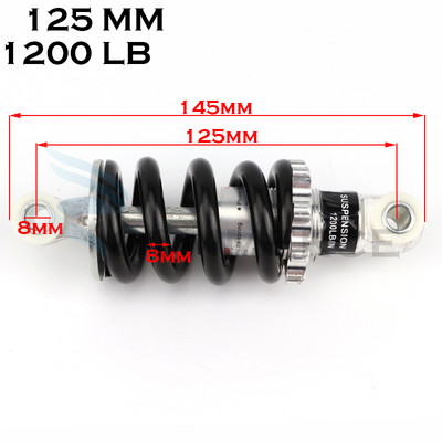 90MM 100MM 125MM 150MM 180MM 190MM 200MM șoc suspensie spate pentru 47cc 49CC Super Minimoto ATV Quad scuter electric Pocket Bik