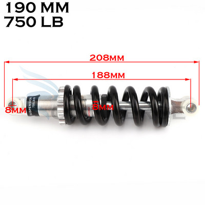 90MM 100MM 125MM 150MM 180MM 190MM 200MM șoc suspensie spate pentru 47cc 49CC Super Minimoto ATV Quad scuter electric Pocket Bik