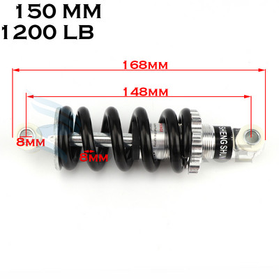 90MM 100MM 125MM 150MM 180MM 190MM 200MM șoc suspensie spate pentru 47cc 49CC Super Minimoto ATV Quad scuter electric Pocket Bik