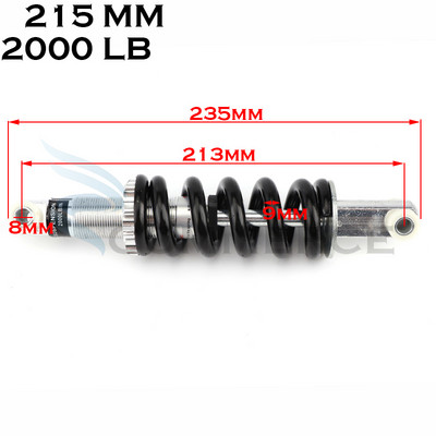 90MM 100MM 125MM 150MM 180MM 190MM 200MM șoc suspensie spate pentru 47cc 49CC Super Minimoto ATV Quad scuter electric Pocket Bik