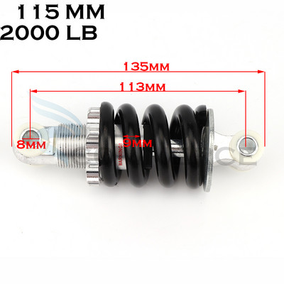 90MM 100MM 125MM 150MM 180MM 190MM 200MM șoc suspensie spate pentru 47cc 49CC Super Minimoto ATV Quad scuter electric Pocket Bik