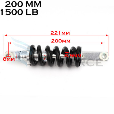 90MM 100MM 125MM 150MM 180MM 190MM 200MM șoc suspensie spate pentru 47cc 49CC Super Minimoto ATV Quad scuter electric Pocket Bik