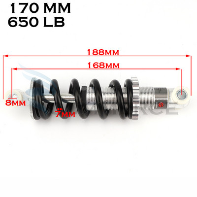 90MM 100MM 125MM 150MM 180MM 190MM 200MM șoc suspensie spate pentru 47cc 49CC Super Minimoto ATV Quad scuter electric Pocket Bik
