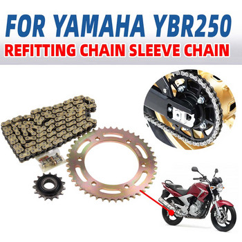 Για Yamaha YBR250 YS250 YBR 250 YS 250 Ανταλλακτικά Μοτοσικλέτας Μπροστινό Πίσω Γρανάζια Αλυσίδα Γραναζιών Γραναζιών Moto Σύστημα μετάδοσης