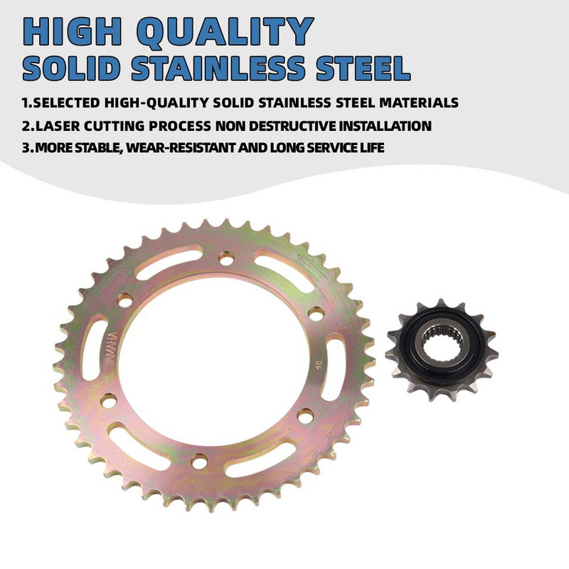 Pre Yamaha YBR250 YS250 YBR 250 YS 250 Náhradné diely pre motocykle Predné a zadné ozubené koleso, reťazové ozubené koleso, ozubené koleso, prevodový systém Moto