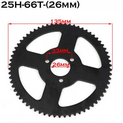25H 62T 64T 66T 68T 72T 74T 76T zuby 26MM zadné ozubené koleso pre 47CC 49CC mini moto ATV štvorkolky Dirt Pit Pocket 2-taktné