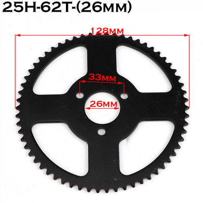 25H 62T 64T 66T 68T 72T 74T 76T zuby 26MM zadné ozubené koleso pre 47CC 49CC mini moto ATV štvorkolky Dirt Pit Pocket 2-taktné