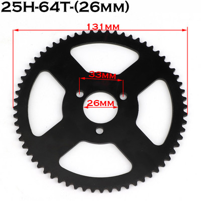 25H 62T 64T 66T 68T 72T 74T 76T zuby 26MM zadné ozubené koleso pre 47CC 49CC mini moto ATV štvorkolky Dirt Pit Pocket 2-taktné