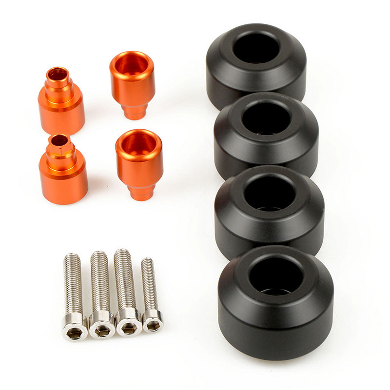 Skirta Duke 125 200 250 390 DUKE 2013 2014-2018 Motociklo rėmo slankikliams Priekinių ir Galinių šakių ratų Apsauga nuo kritimo