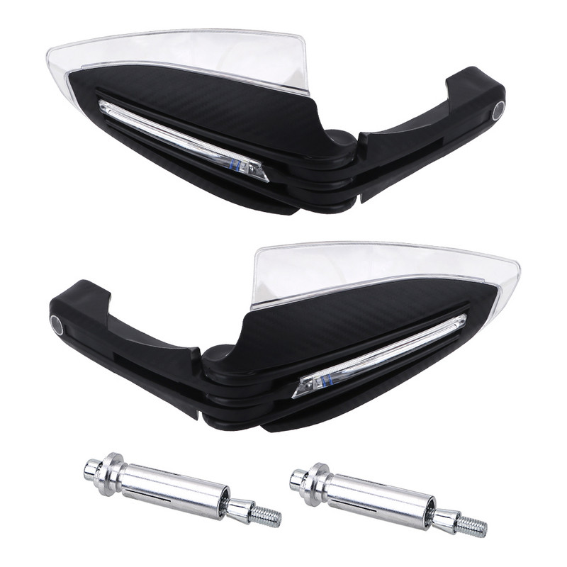 Προστατευτικό κάλυμμα χεριού μοτοσυκλέτας με αξεσουάρ LED φλας Universal για τιμόνι 22 mm Εξωτερική ή 15-17 mm εσωτερική διάμετρος