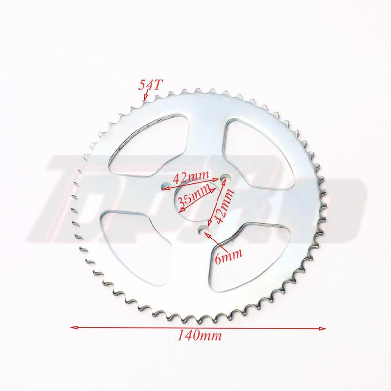 Ozubené koleso T8F 54T 26/29/35 mm, zadné a zadné ozubené kolesá pre 2-taktné motorky 47cc 49cc 110cc 125cc 140cc Pocket Dirt Pit Bike Chopper