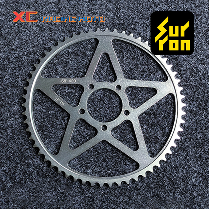 Pinion nou pentru lanț de motocicletă, lanț de aur 58T, 112L, pentru Sur Ron Sur-Ron Surron X/S Accesorii pentru motocross electric Dirt Pit Bike