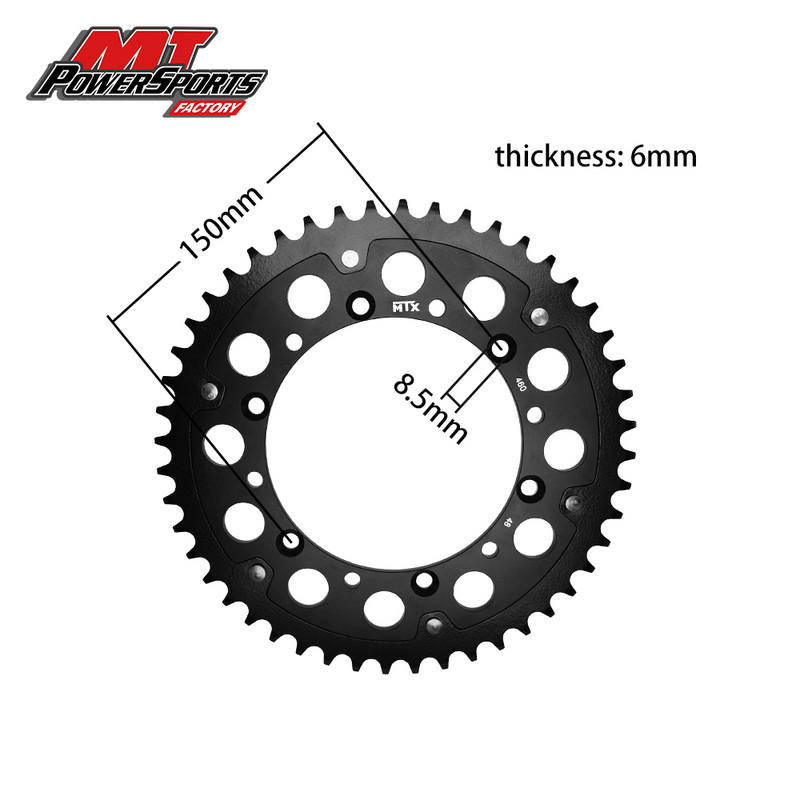 Pre Kawasaki KX/KDX Suzuki RM-Z250 04-06 Motocykel Zadné reťazové koleso z hliníkovej zliatiny Príslušenstvo pre úpravu