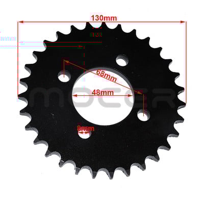 Motorkerékpár 428-as lánc 31T/32T Fogas 48MM hátsó lánckerék hajtómű 110cc 125cc 140cc Pit Dirt Bike ATV Buggy Quad Go Kart alkatrészekhez