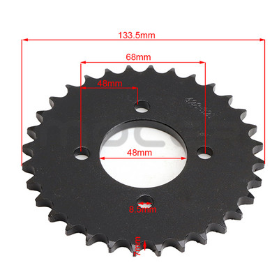 Motorkerékpár 428-as lánc 31T/32T Fogas 48MM hátsó lánckerék hajtómű 110cc 125cc 140cc Pit Dirt Bike ATV Buggy Quad Go Kart alkatrészekhez