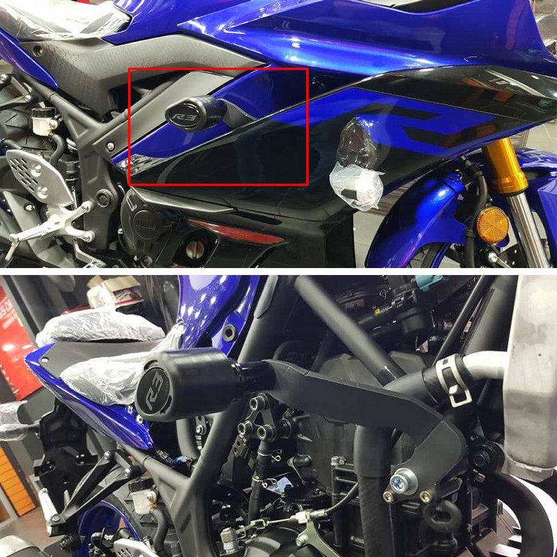 Motocicletă YZF R3 2019 2020 2021 2022 Cadrul de cădere Protecții de blocare Carcasa motorului Glisoare Protector pentru YAMAHA YZF-R3 YZFR3 YZF R 3
