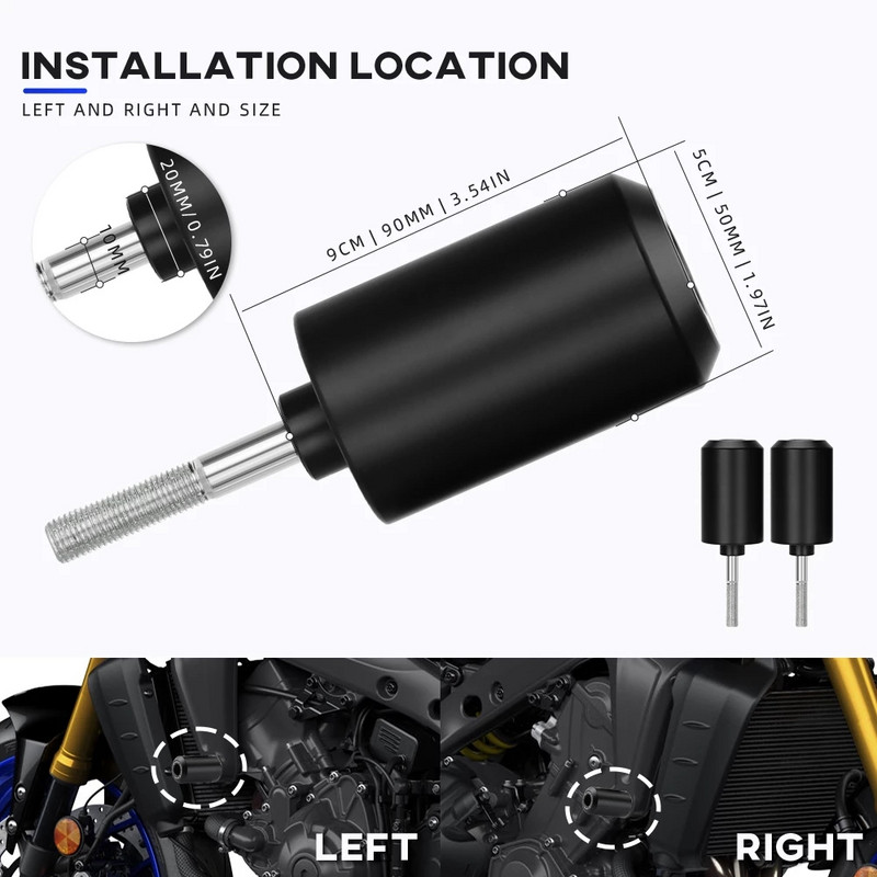 Плъзгач на рамката Crash Protector за YAMAHA MT 09 Tracer 9 900 GT 2022 Аксесоари за мотоциклети Бобини Защита от падане