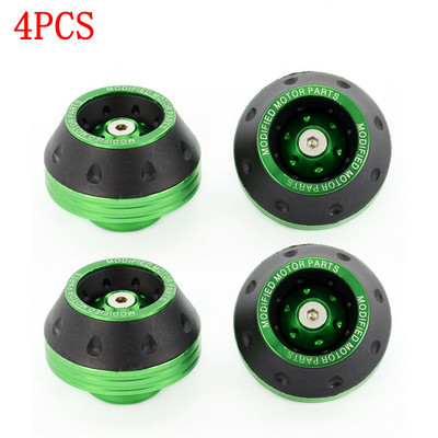 4 DB univerzális motorkerékpár-kerékvédő ütközőpoharak Színes motoros ütközésvédő Motocross csillapító csészék Motoros tartozékok