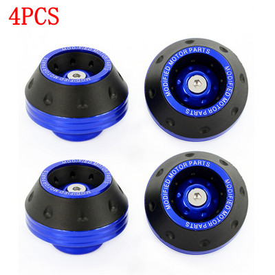 4 DB univerzális motorkerékpár-kerékvédő ütközőpoharak Színes motoros ütközésvédő Motocross csillapító csészék Motoros tartozékok