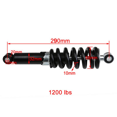 240/250/260/270/290mm Amortizor Motocicletă Protecție Suspensie Amortizor Spate 1200LBS Dirt Bikes nu hidraulice
