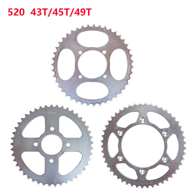 Kiváló minőségű 520 43fogú 45fogú 49fogú 43T 45T 49T hátsó lánckerék ATV Quad Pit Dirt Bike Buggy Go Kart motorkerékpár motorhoz