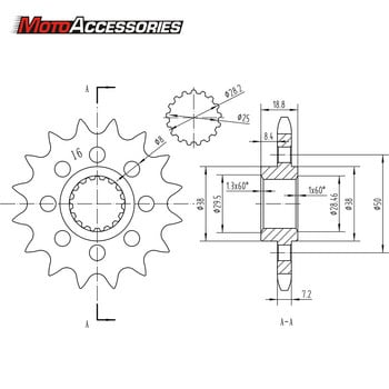 Зъбно колело на предната верига на двигателя за BMW F650GS F700GS F750GS F850GS F900XR Husqvarna 900 Nuda мотопед Dirt Pit Bike скутер мотоциклет