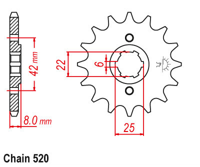 Pinion pinion față 520-15T pentru Honda MVX250 MVX 250 1983 XL400 XL 400 XL400R XL500 XL500 XL500R PD02 1982-1987