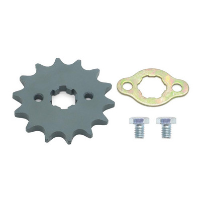 Ķēdes zobrats ar stiprinājuma plāksnes skapīti Honda MSX125 Grom Kawasaki KD 80 KLX110 KLX110L Suzuki DR-Z110 1988.-2017.