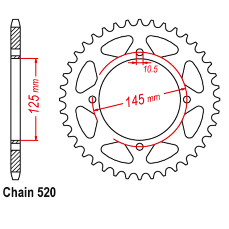 LOPOR 520 CNC 15T 46T első hátsó motorkerékpár lánckerék Yamaha XTZ660 Tenere XTZ 660 1996-1998