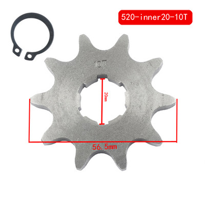 Pinioni pentru lanțul motorului față 520# 10T 11T 12T 13T 14T 15T 16T 17T 18T 19T 20T 21T 22T 23T Dinți 20mm Cu dispozitiv de blocare a plăcii de reținere